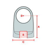 Elka - Rebound Adjustable Eyelet Assembly, 15mm Heim, M16-1.0, 0 Deg