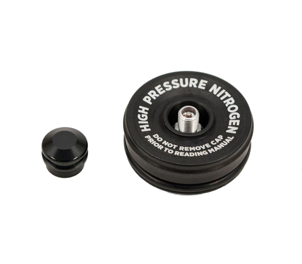 Fox Black Reservoir Cap w/ Tamper Resistant Cap, 5/16-32 schrader