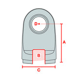 Walker Evans - Shaft Eyelet Assembly, RZR XP 1000, Front