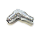 1/8" NPT Male To 7/16-20 JIC Male Tall 90, Steel