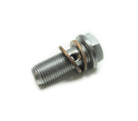 M10 x 1.0 Steel Banjo Bolt with Copper Crush Washers