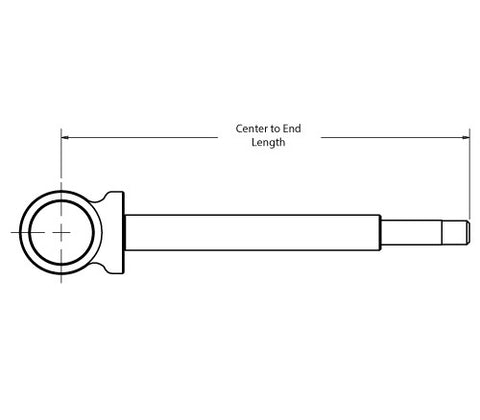 KYB/HPG - 16mm HC Shaft and Eyelet, 12mm Arbor, Center